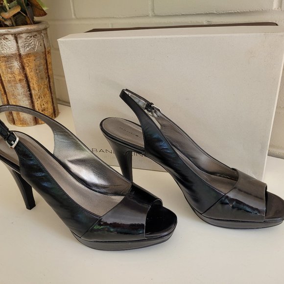 Bandolino Shoes - Bandolino Black Patent Slingbacks US 9.5